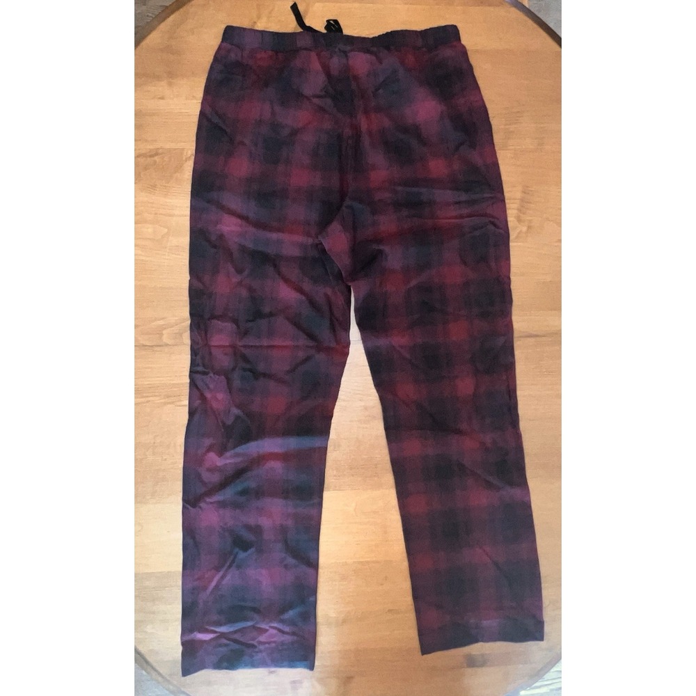 NWOT Old Ranch Men's Plaid Black And Red Pajama Bottoms Pants Drawstring - Picture 2 of 7